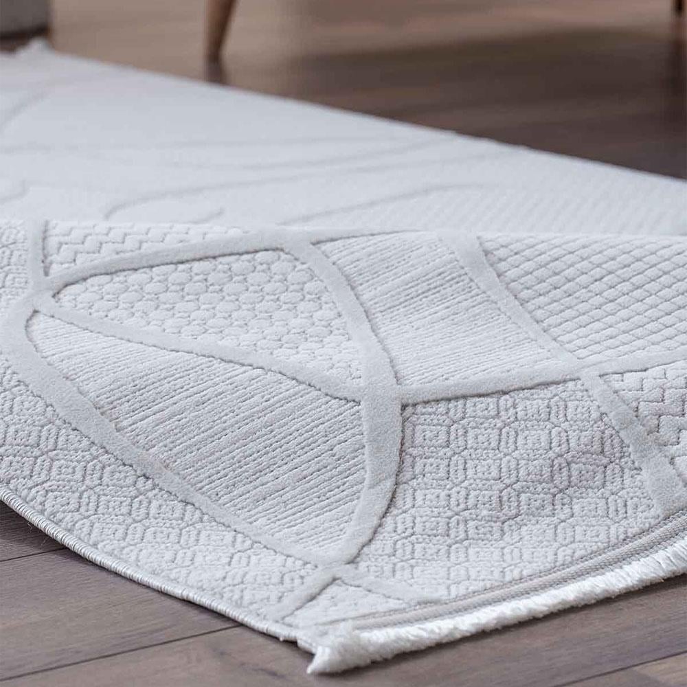 Gümüş Suyu Deco Avior 17180 Geometrik Desenli Halı Krem