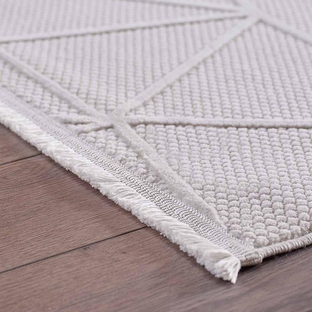 Gümüş Suyu Deco Avior 17452 Geometrik Desenli Halı Krem