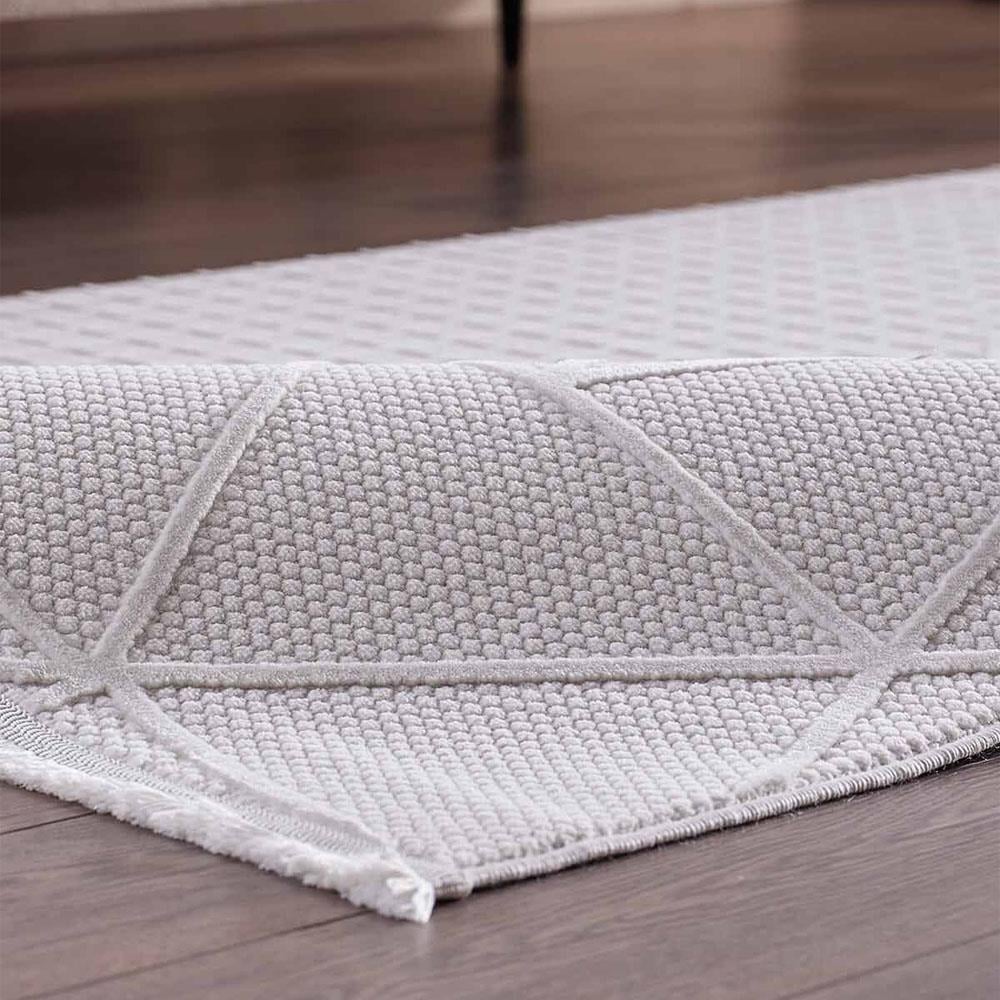 Gümüş Suyu Deco Avior 17452 Geometrik Desenli Halı Krem