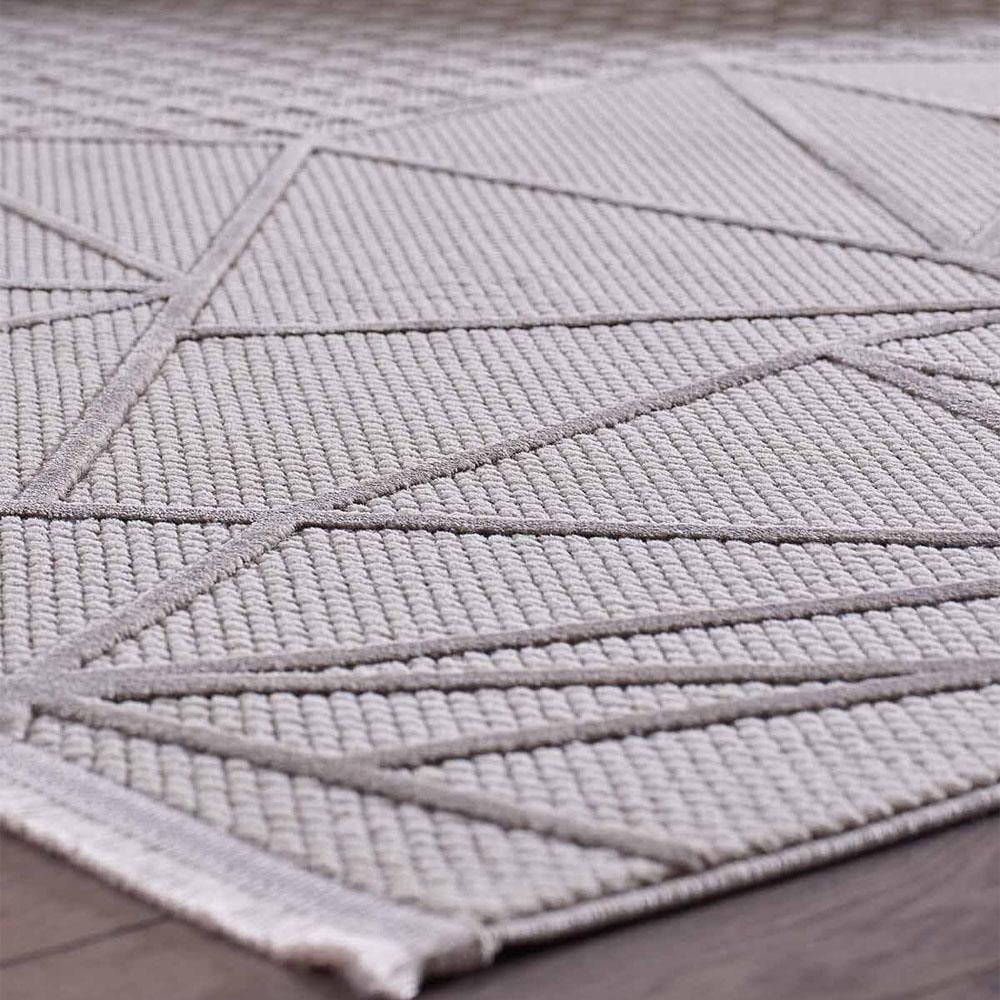 Gümüş Suyu Deco Avior 17452 Geometrik Desenli Halı Bej