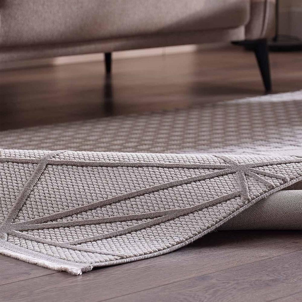 Gümüş Suyu Deco Avior 17452 Geometrik Desenli Halı Bej