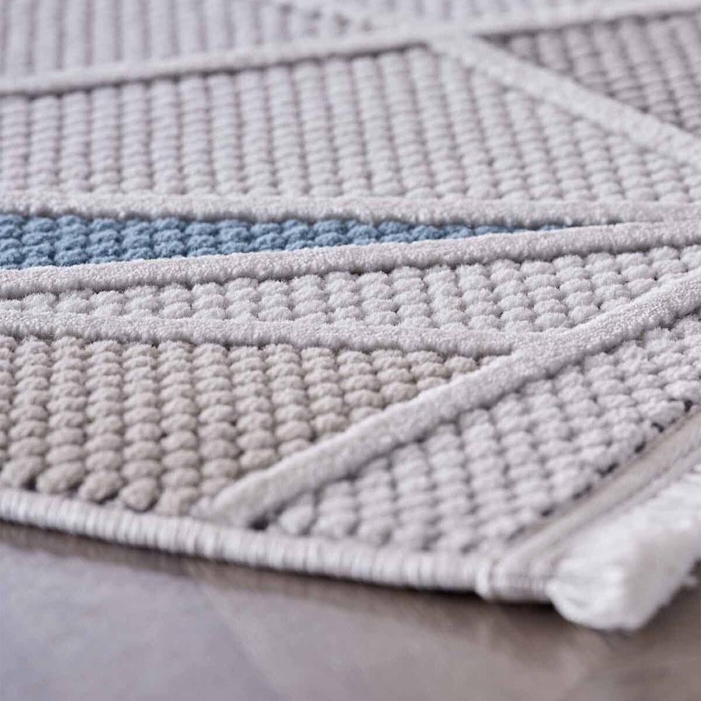 Gümüş Suyu Deco Avior 17452 Krem Geometrik Desenli Halı Multi