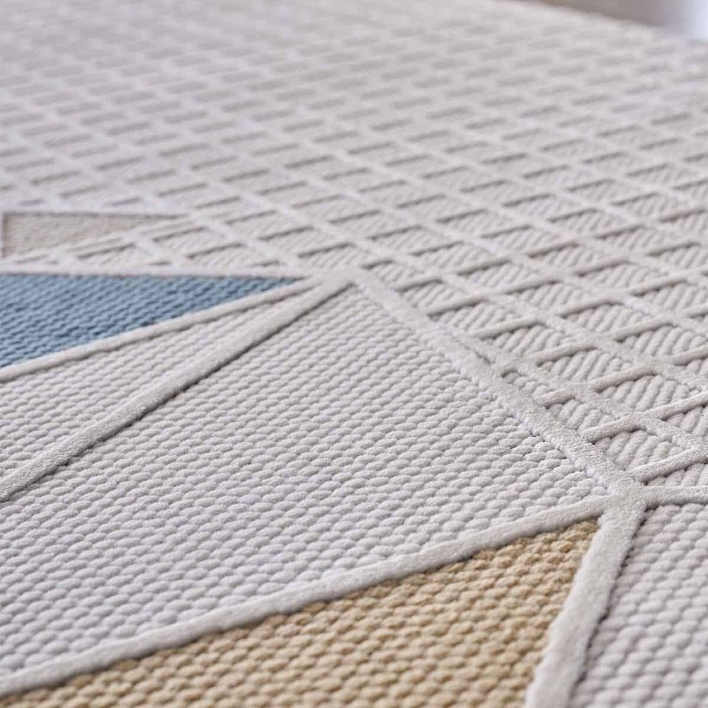 Gümüş Suyu Deco Avior 17452 Krem Geometrik Desenli Halı Multi