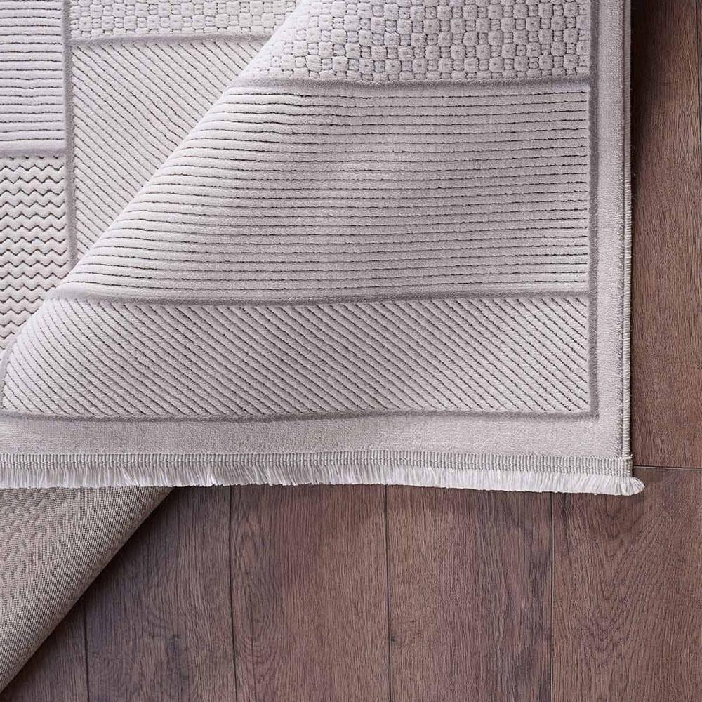 Gümüş Suyu Deco Avior 17612 Krem Geometrik Desenli Halı Krem