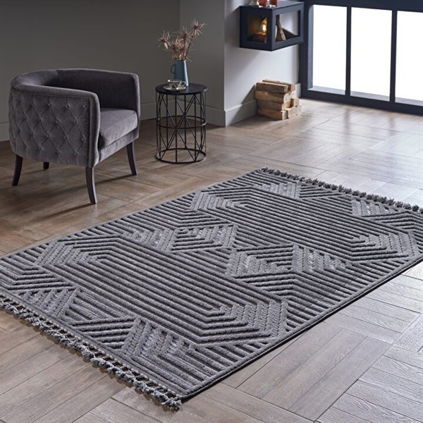 Gümüşsuyu Deco Alvin 12619 Antrasit Dekoratif Halı