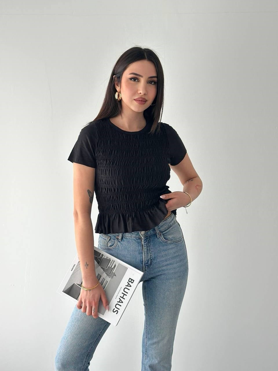 Basic Gipeli T-Shırt-Siyah SİYAH