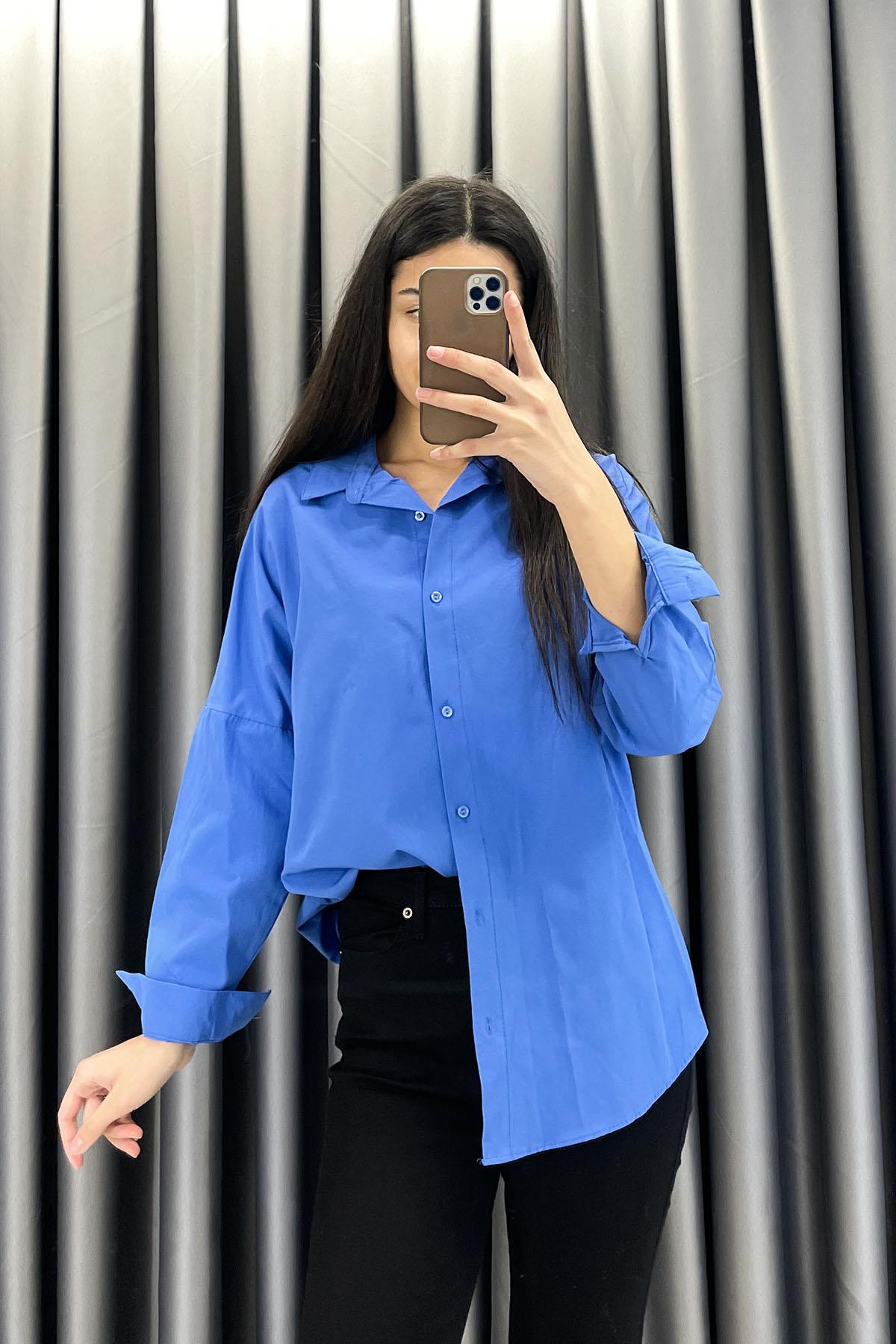 Basic Gömlek - Mavi MAVİ