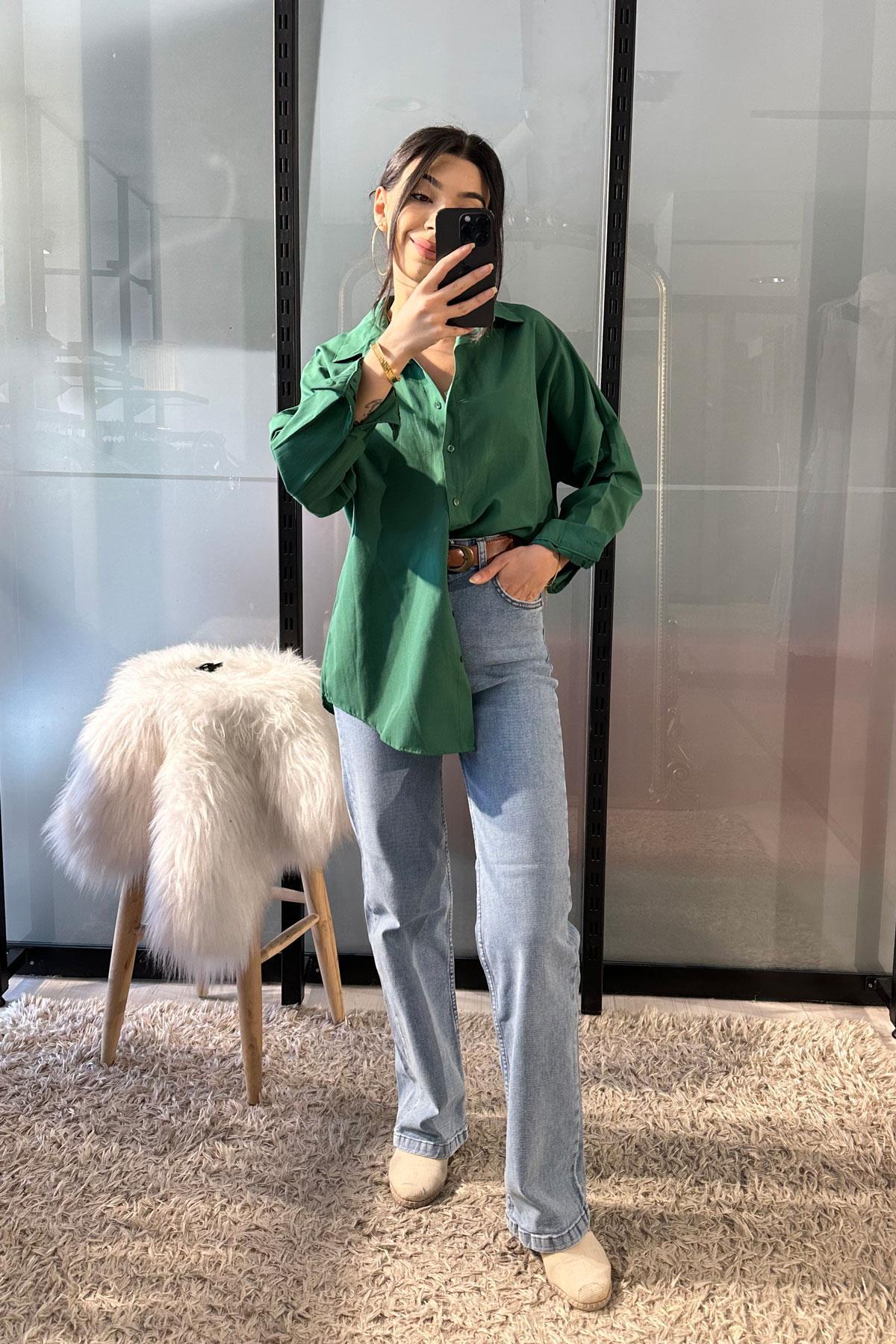 Basic Gömlek - Yeşil YEŞİL