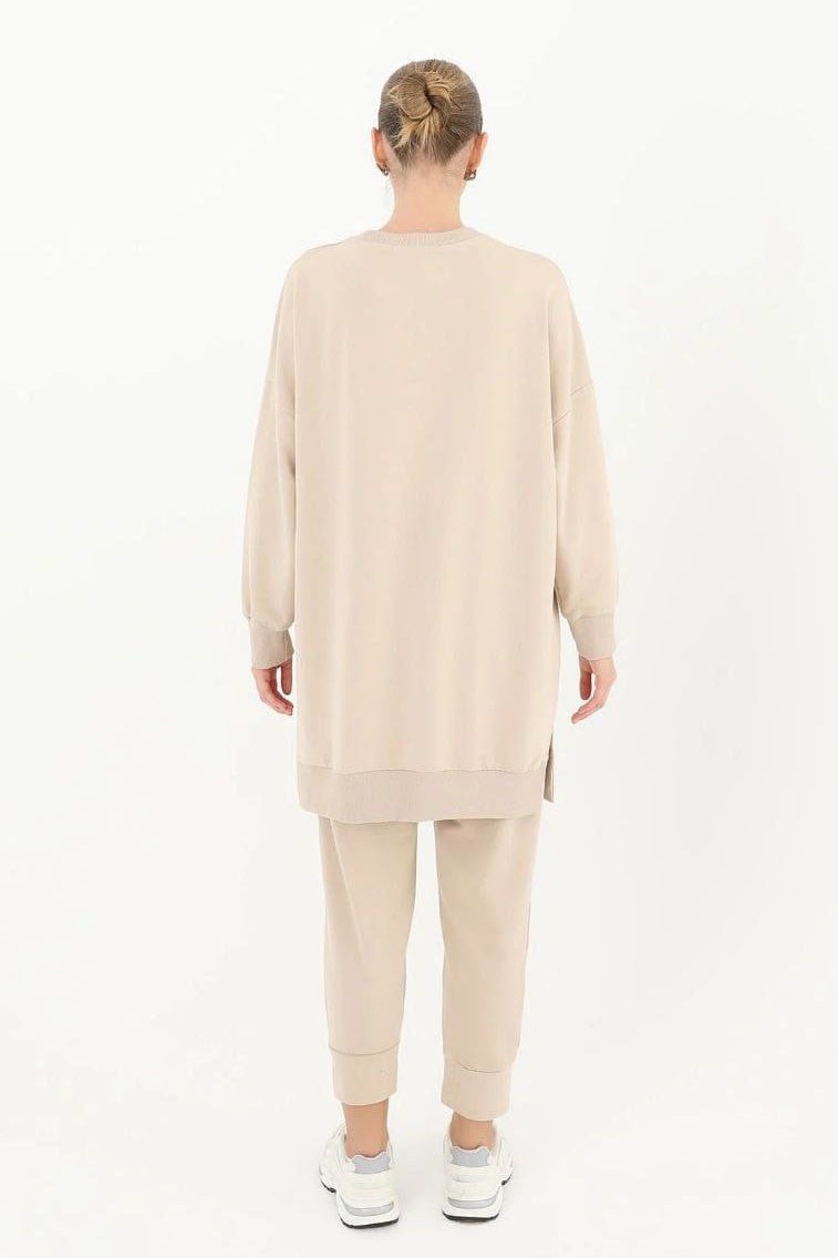 BASİC SWEAT - BEJ BEJ