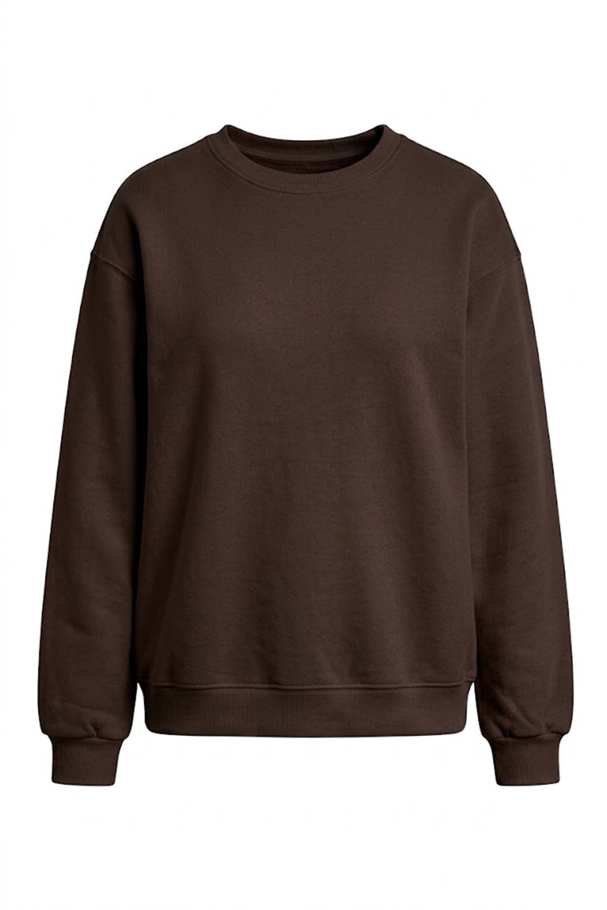 Bisiklet Yaka Basic Sweat - Acı Kahve Acı Kahve