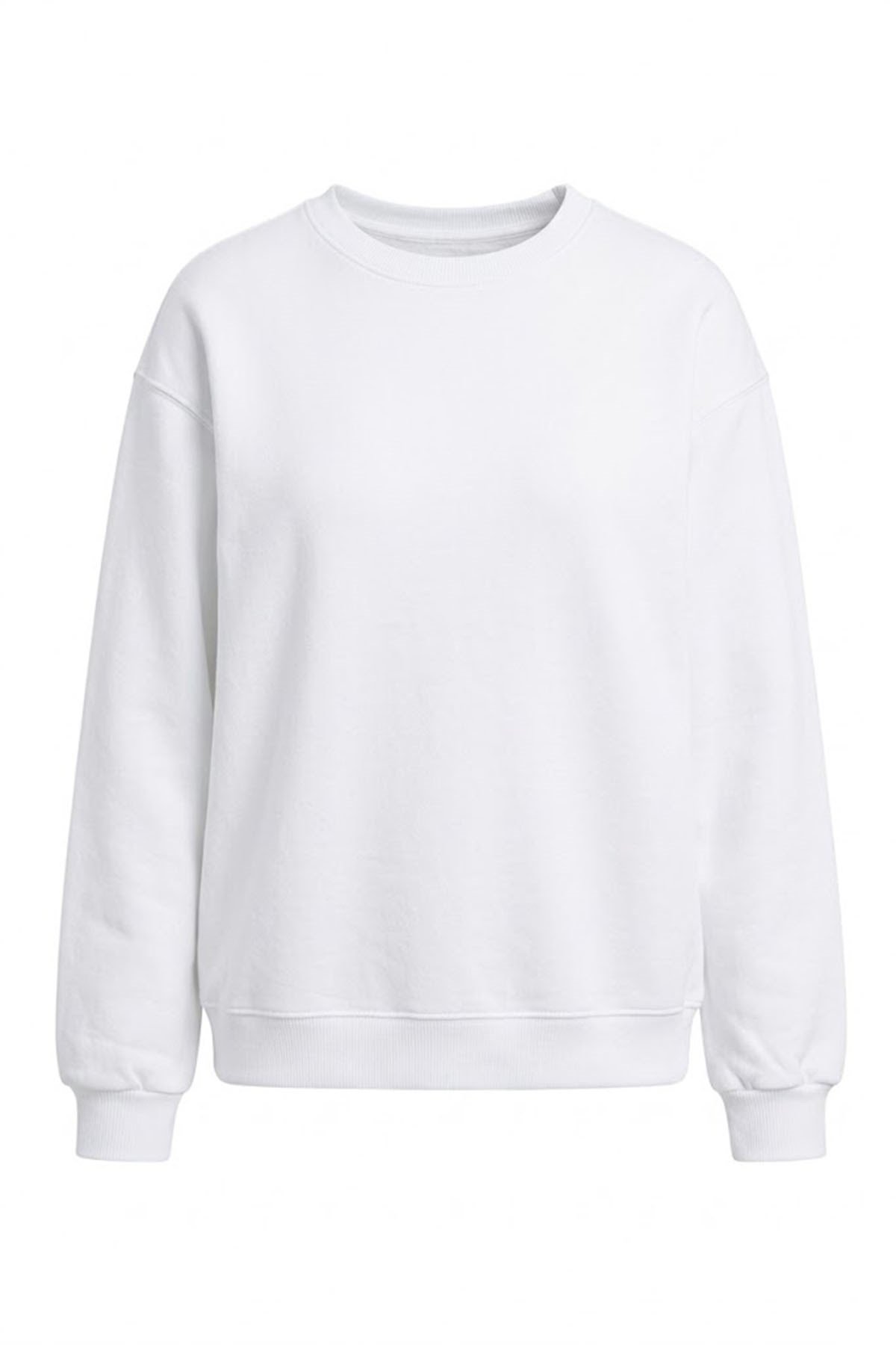 Bisiklet Yaka Basic Sweat - Ekru EKRU