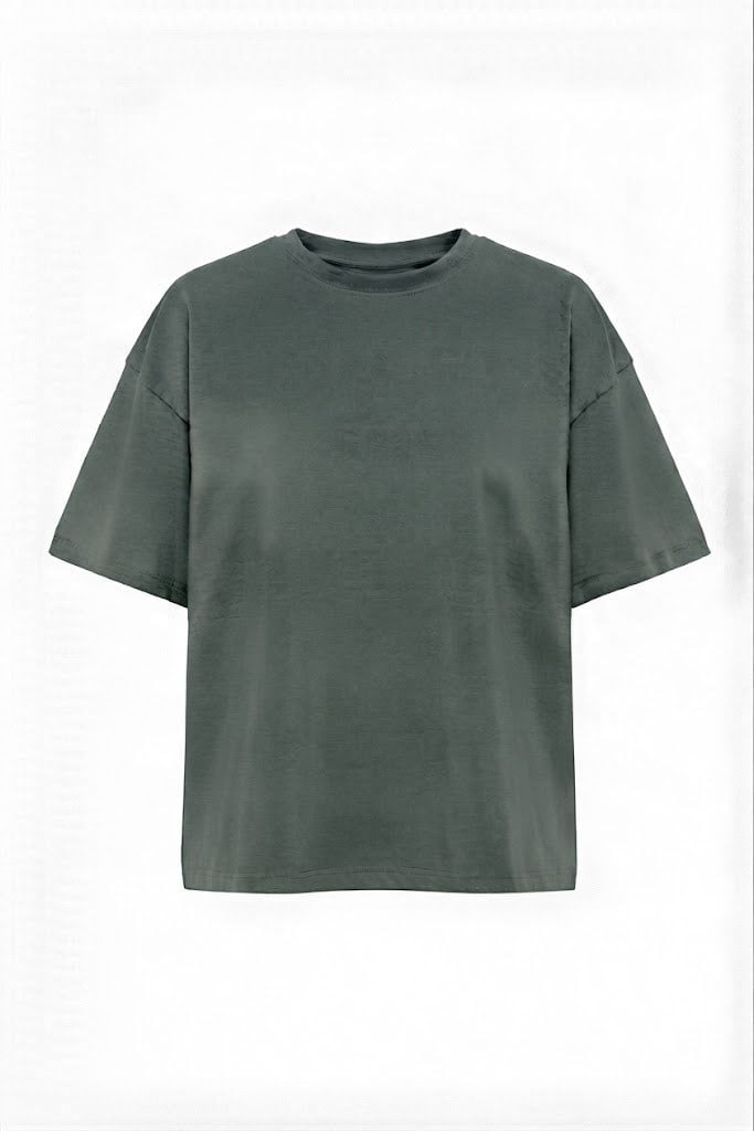 Bisiklet Yaka Oversize T-shirt ÇAĞLA