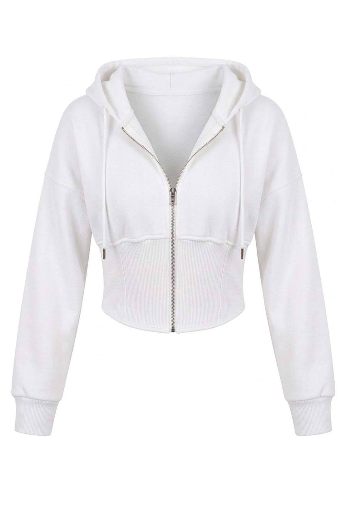 Korse Manşet Crop Ceket EKRU