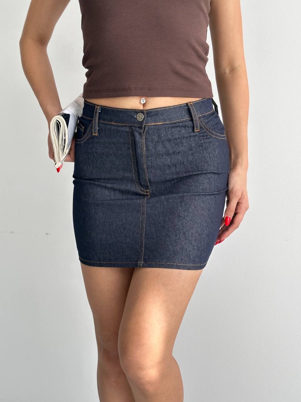 Kot Mini Etek- Lacivert LACİVERT