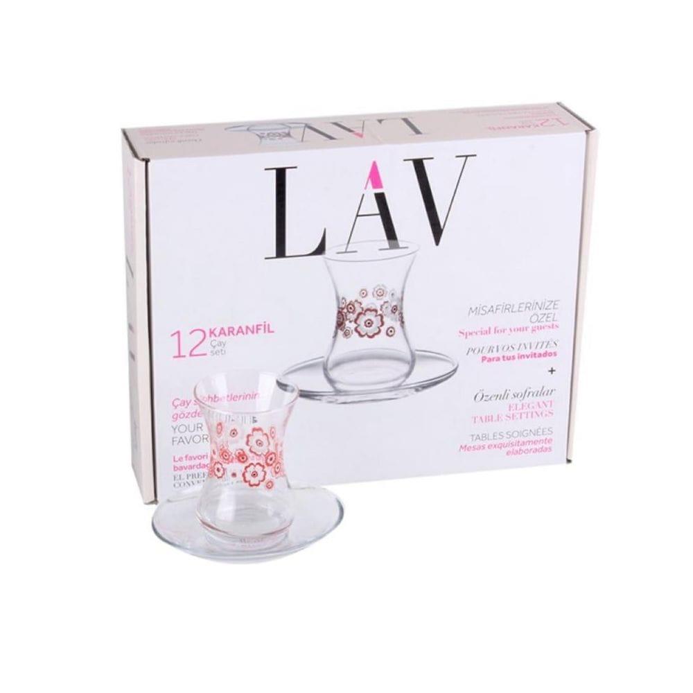 Lav Karanfil Çay Takımı 6 Kişilik