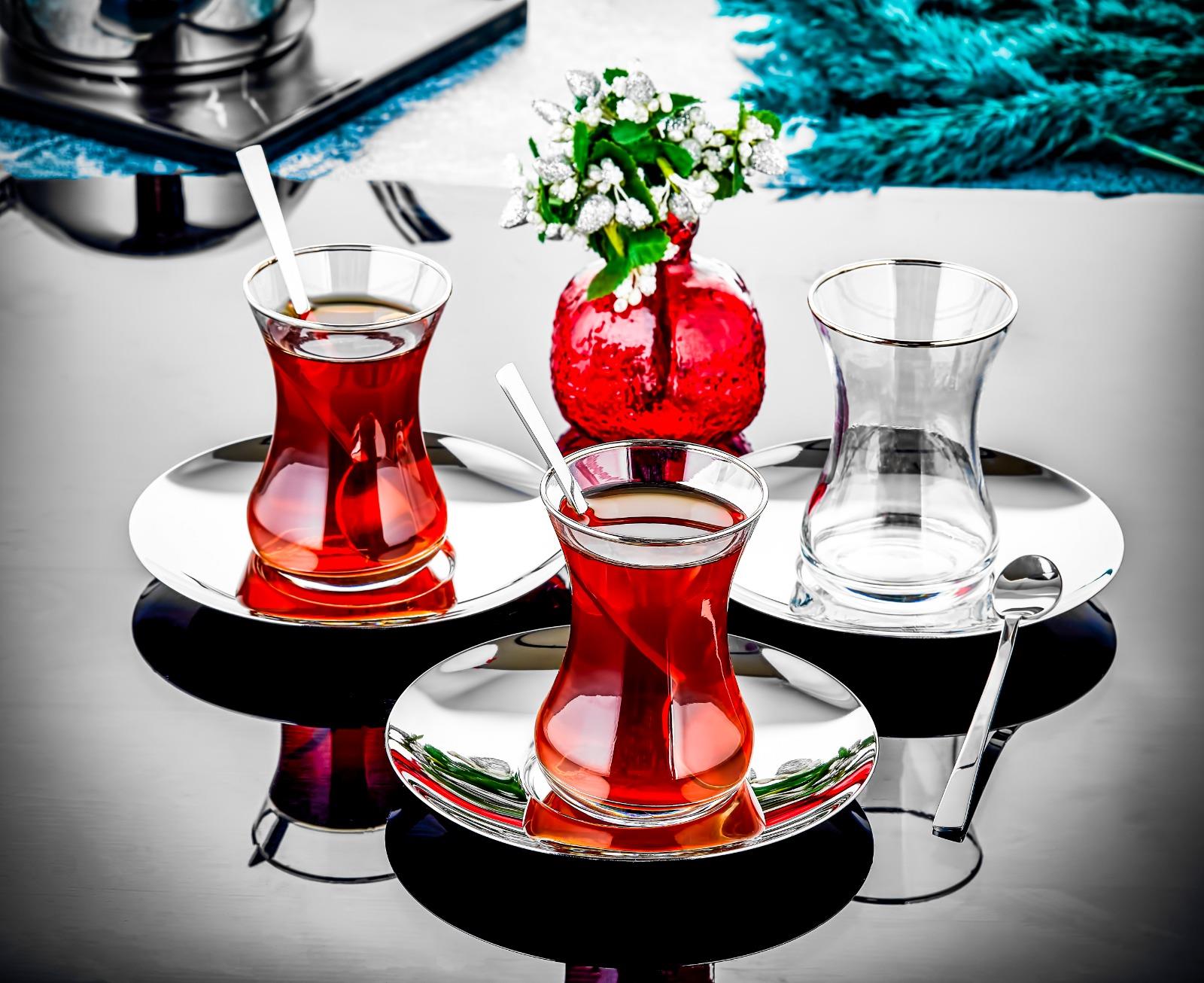 ÖZLİFE Ela 12 Parça Çay Seti Sade