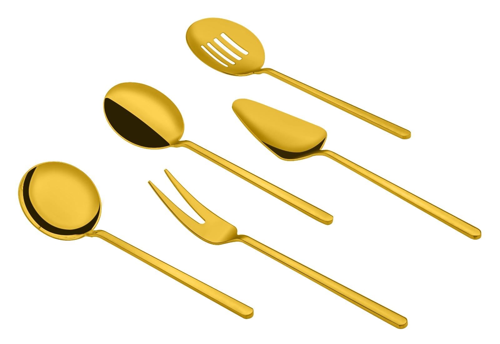 ÖZLİFE İnci 5 Parça Sosluk Seti Titanyum Gold