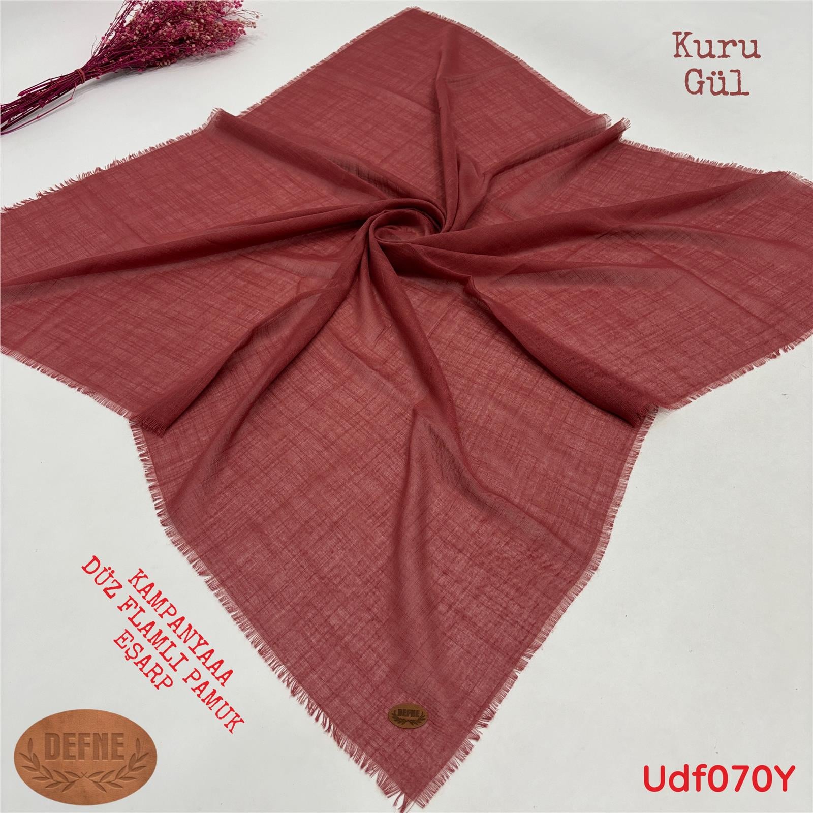 A-0013 Kampanya Düz Flamlı Eşarp