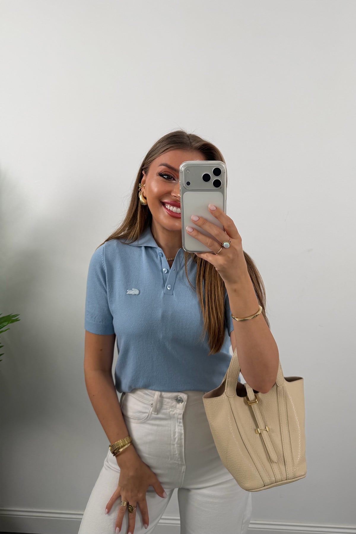 1. Sınıf Kalite Kaşmir Dokulu Polo Yaka Triko Tatlı Mavi