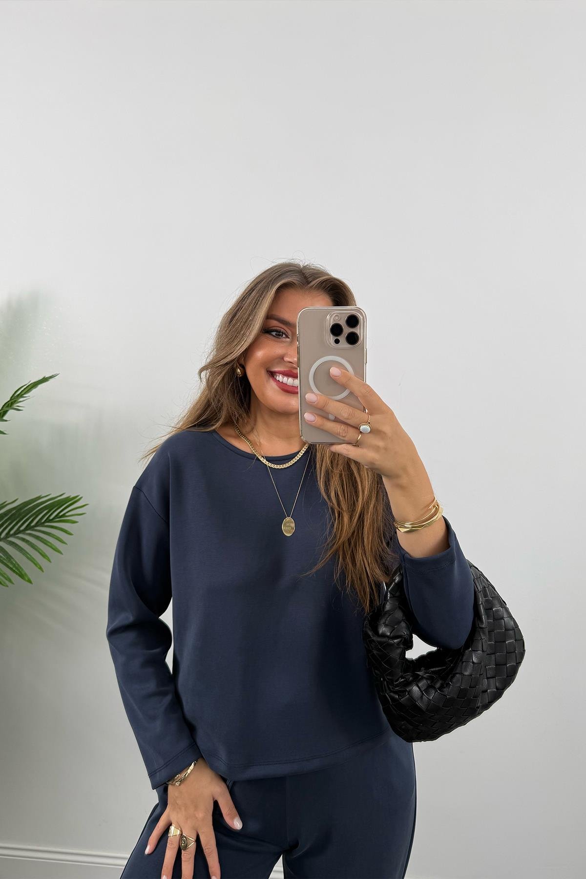 1. Sınıf Kalite İthal Oysh Kumaş Uzun Kol Basic Takım Antrasit