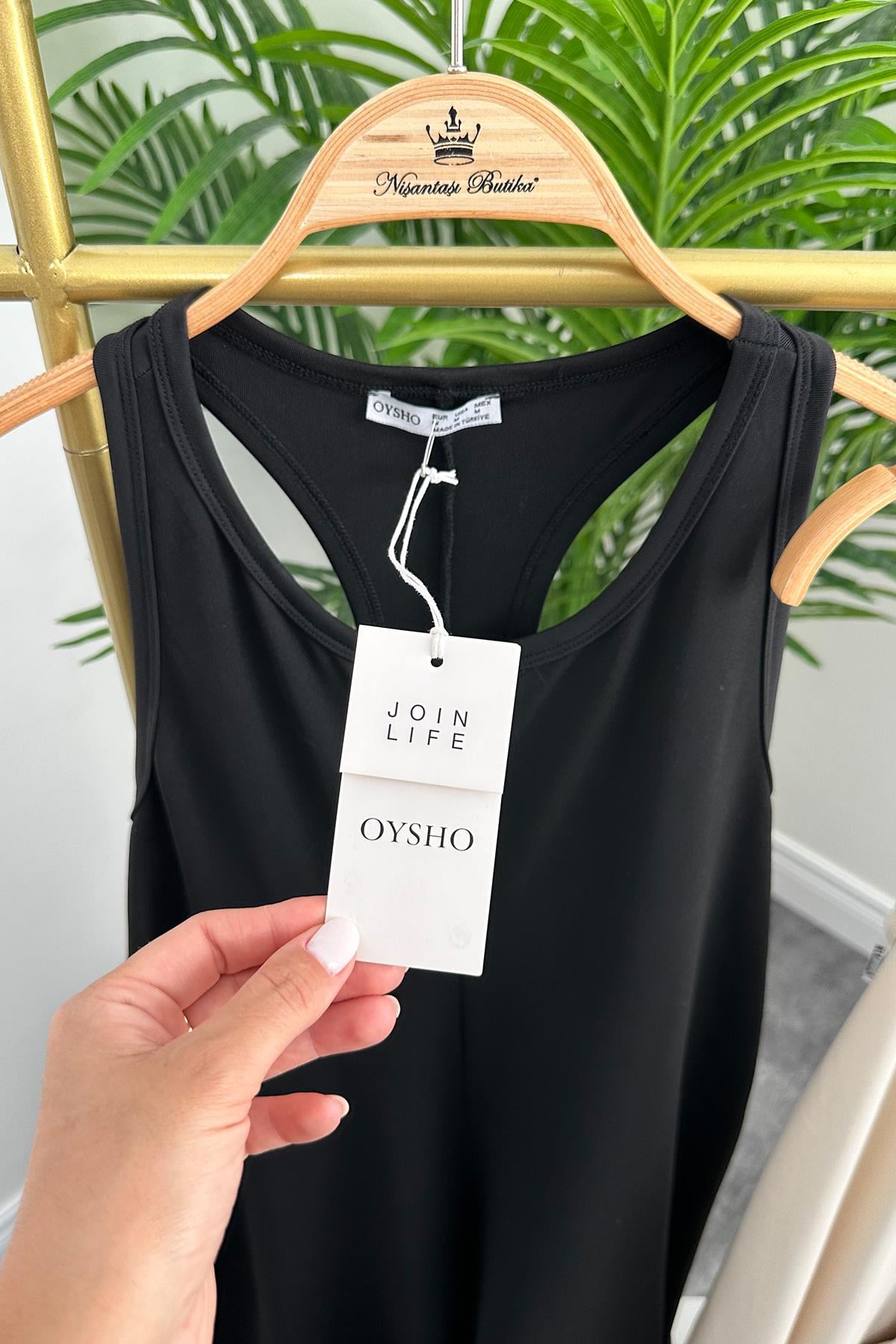 1. Sınıf Kalite Oyhso Model Halter Yaka Likralı Tulum Siyah