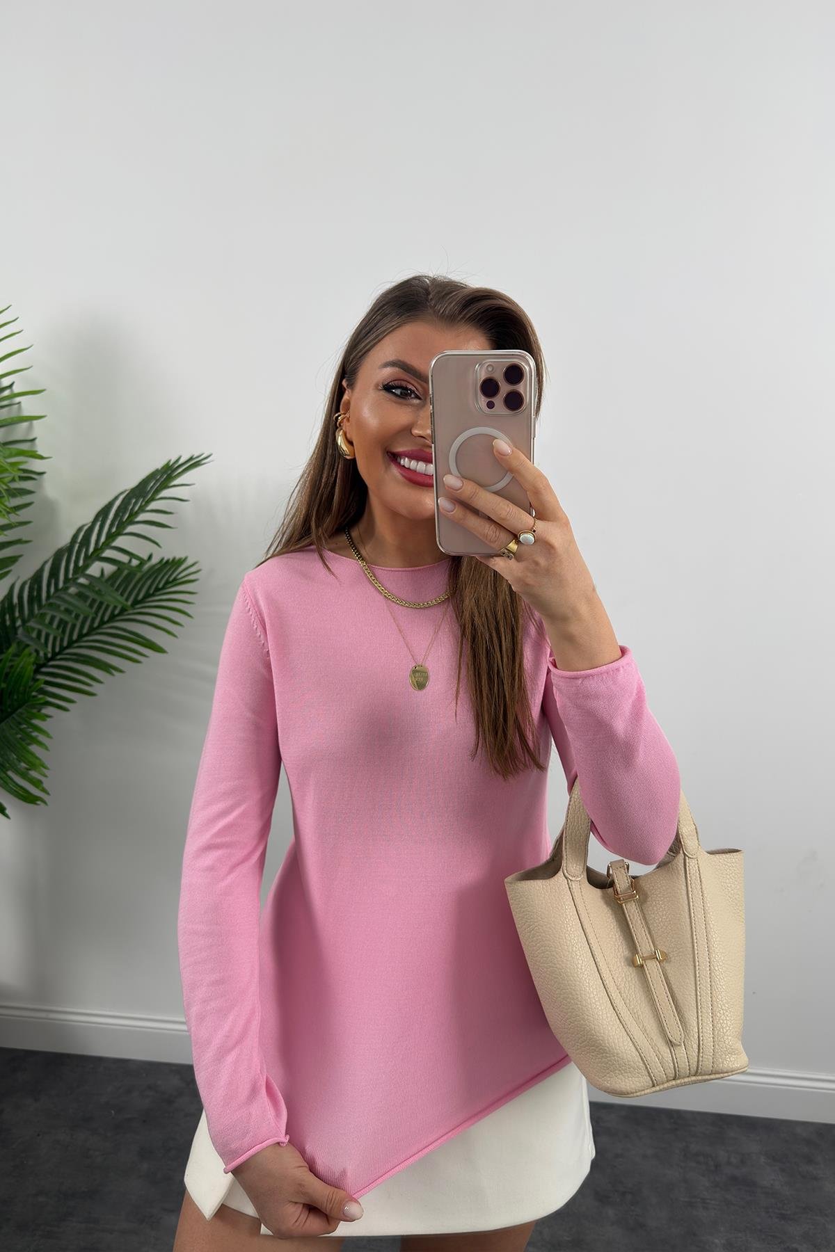 1. Sınıf Kalite Organik Kumaş Baharlık Basic Triko Tatlı Pembe