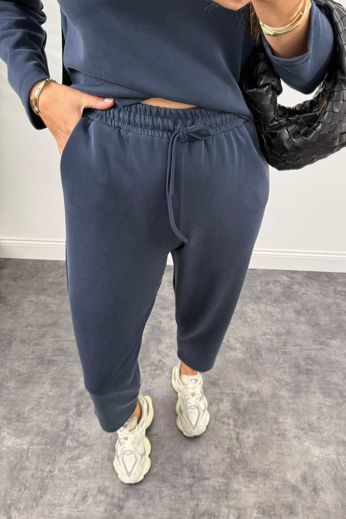 1. Sınıf Kalite İthal Oysh Kumaş Uzun Kol Basic Takım Antrasit