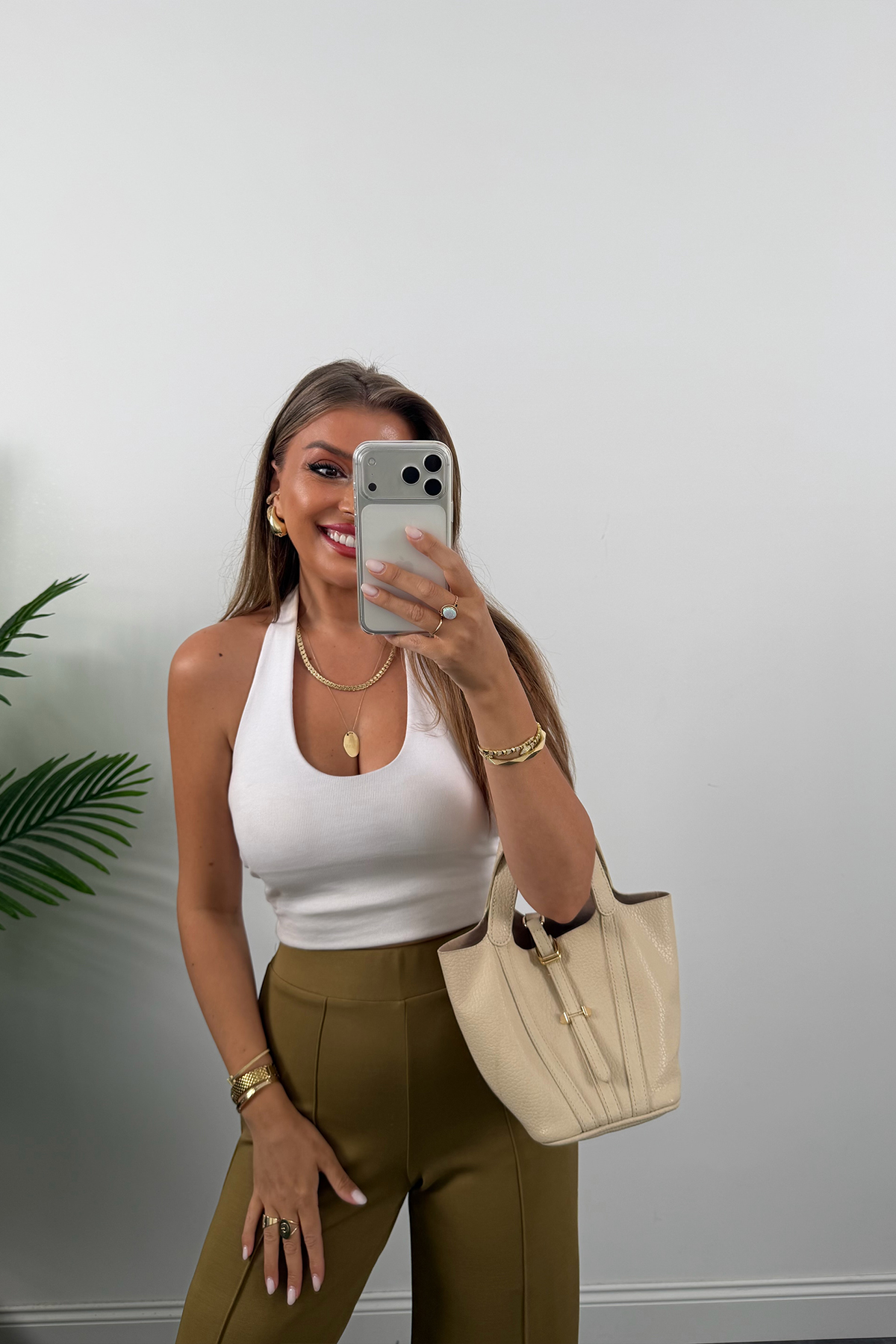 1. Sınıf Kalite İthal Model Kumaş Likralı Pantolon Olive 