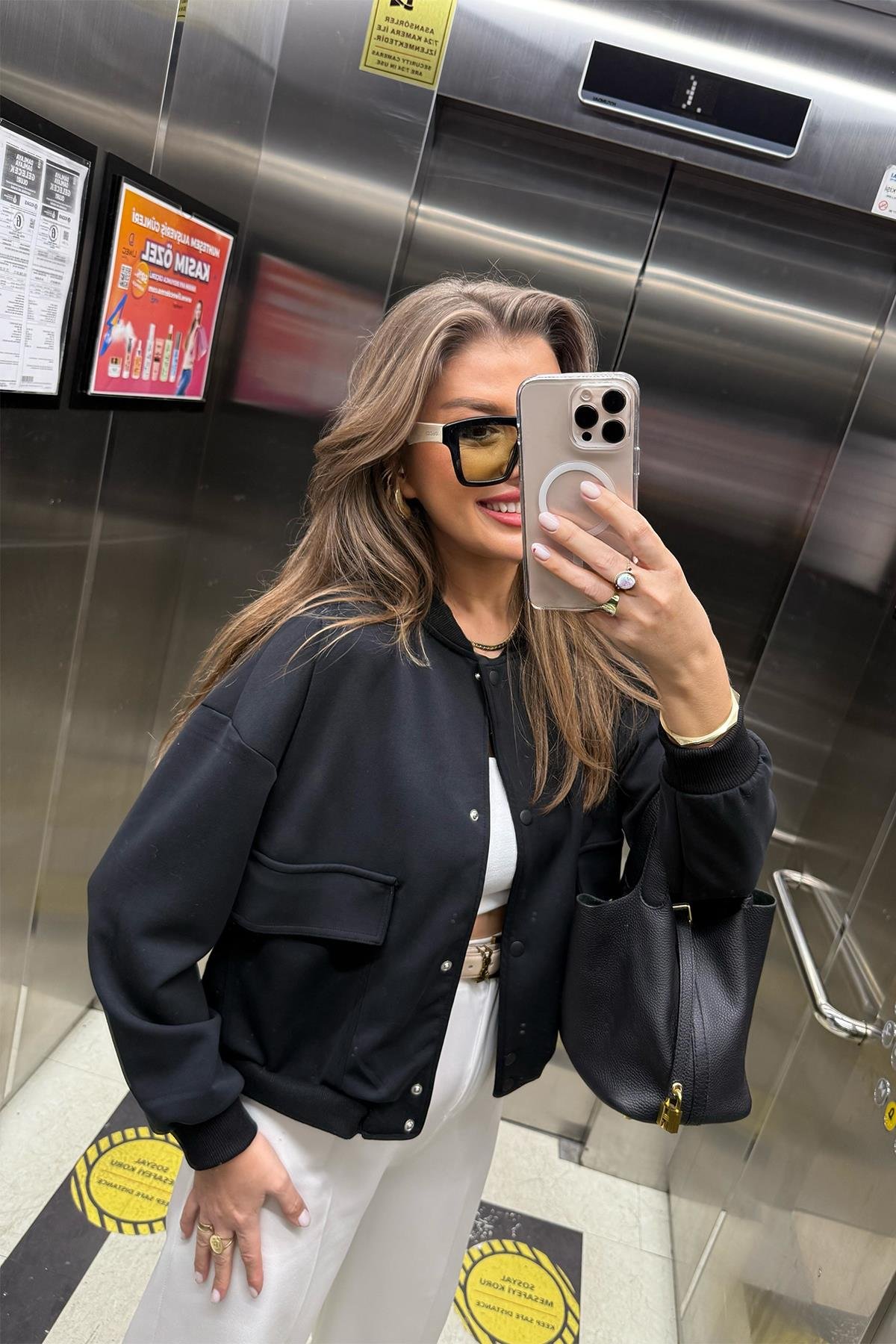 1. Sınıf Kalite Oysh Kumaş Bomber Ceket Siyah