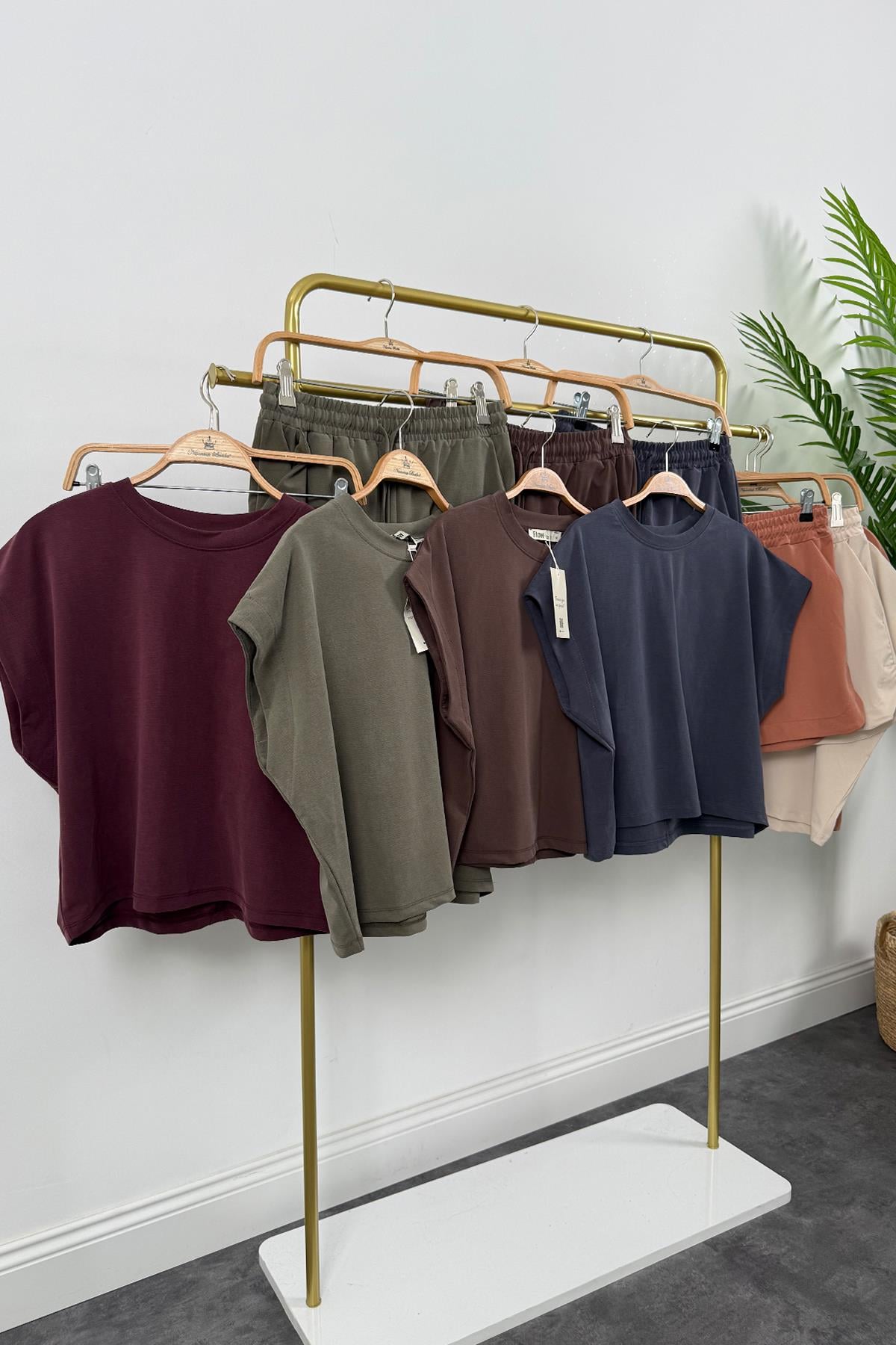 1. Sınıf Kalite İthal Pike Modal Kumaş Kısa Kollu Şort Takım Somon