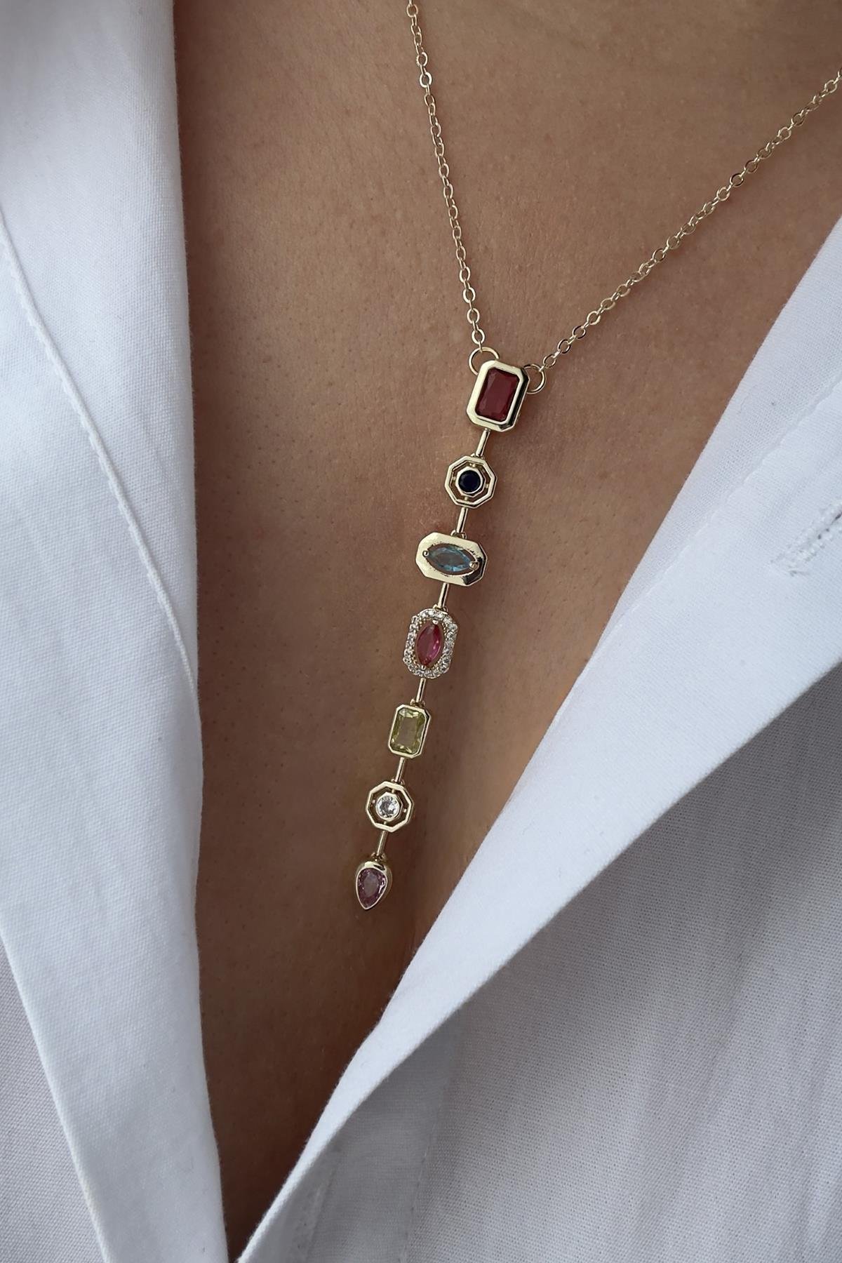 14K Özel Seri 7Element Kolye