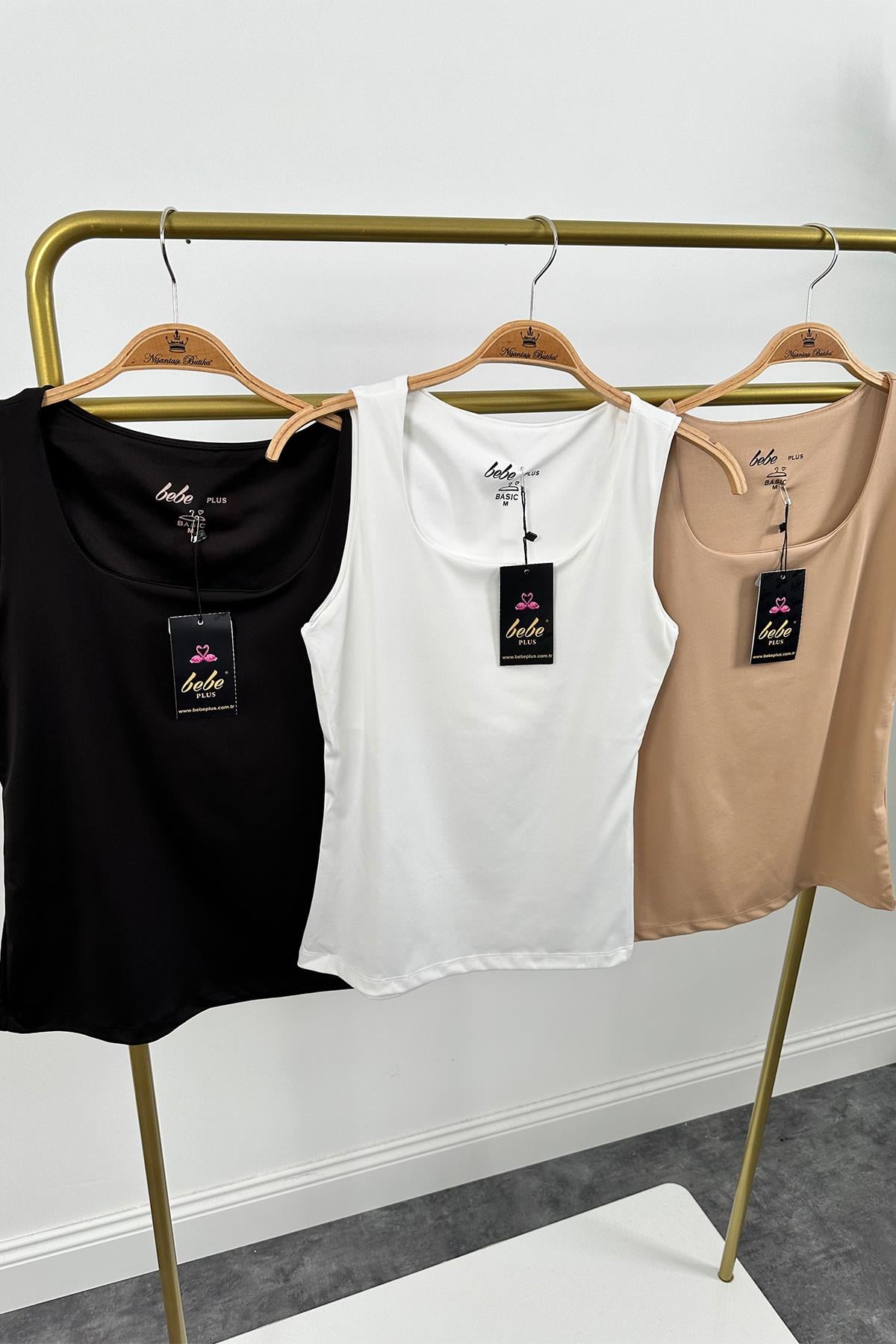Bebe Marka Likralı Basic Atlet Siyah