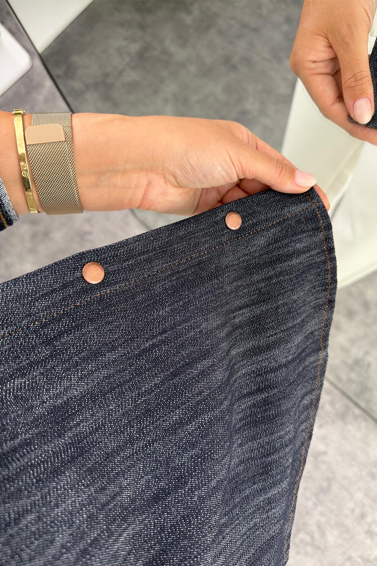 Bebe Marka Lüx Kalite Özel Dokulu Likralı Jean Gömlek