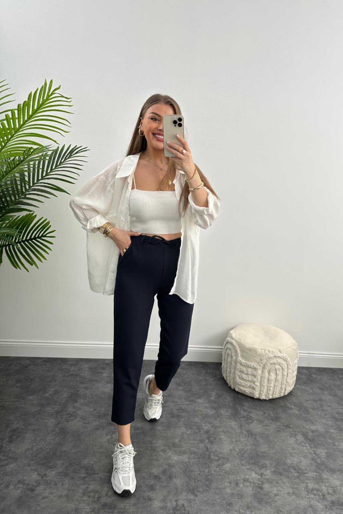 Beli Lastikli Mango Model Atlas Jogger Lacivert