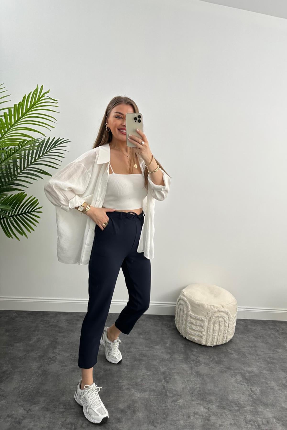 Beli Lastikli Mango Model Atlas Jogger Lacivert