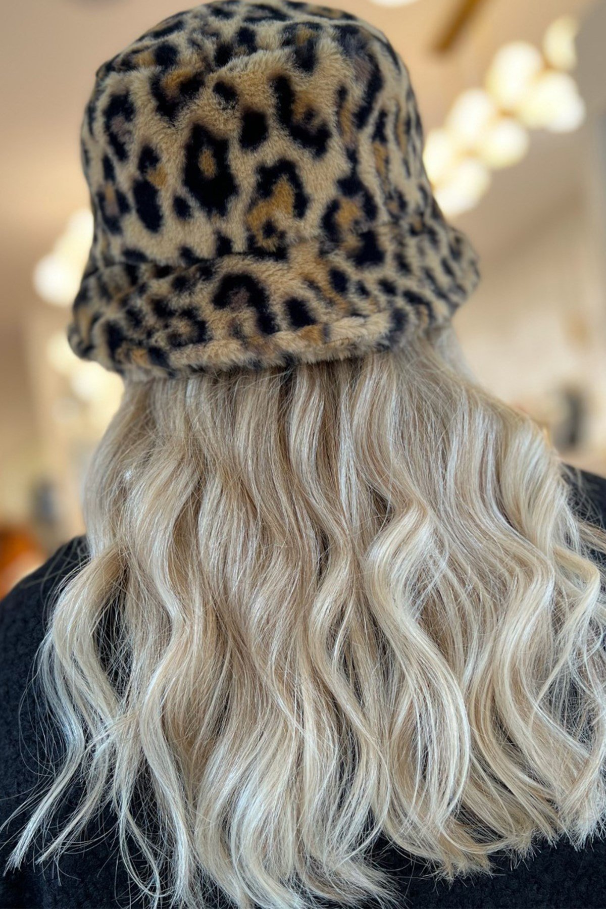 Leopar Peluş Şapka