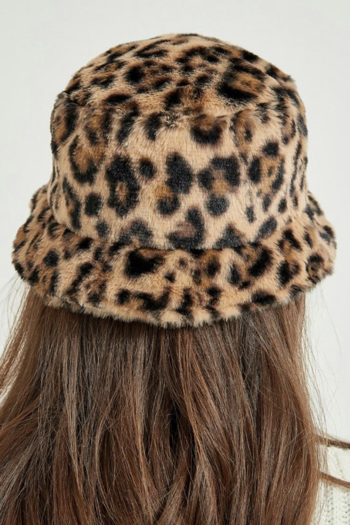 Leopar Peluş Şapka