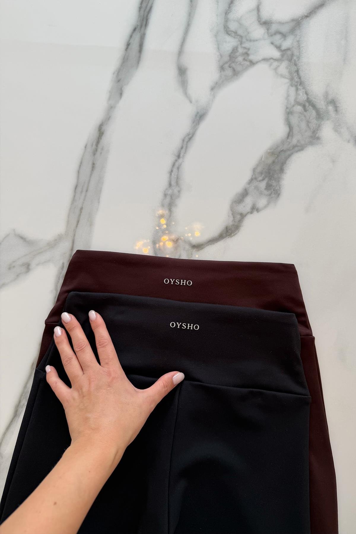 Lüx Kalite Oysh Model Likralı Flare Tayt Siyah