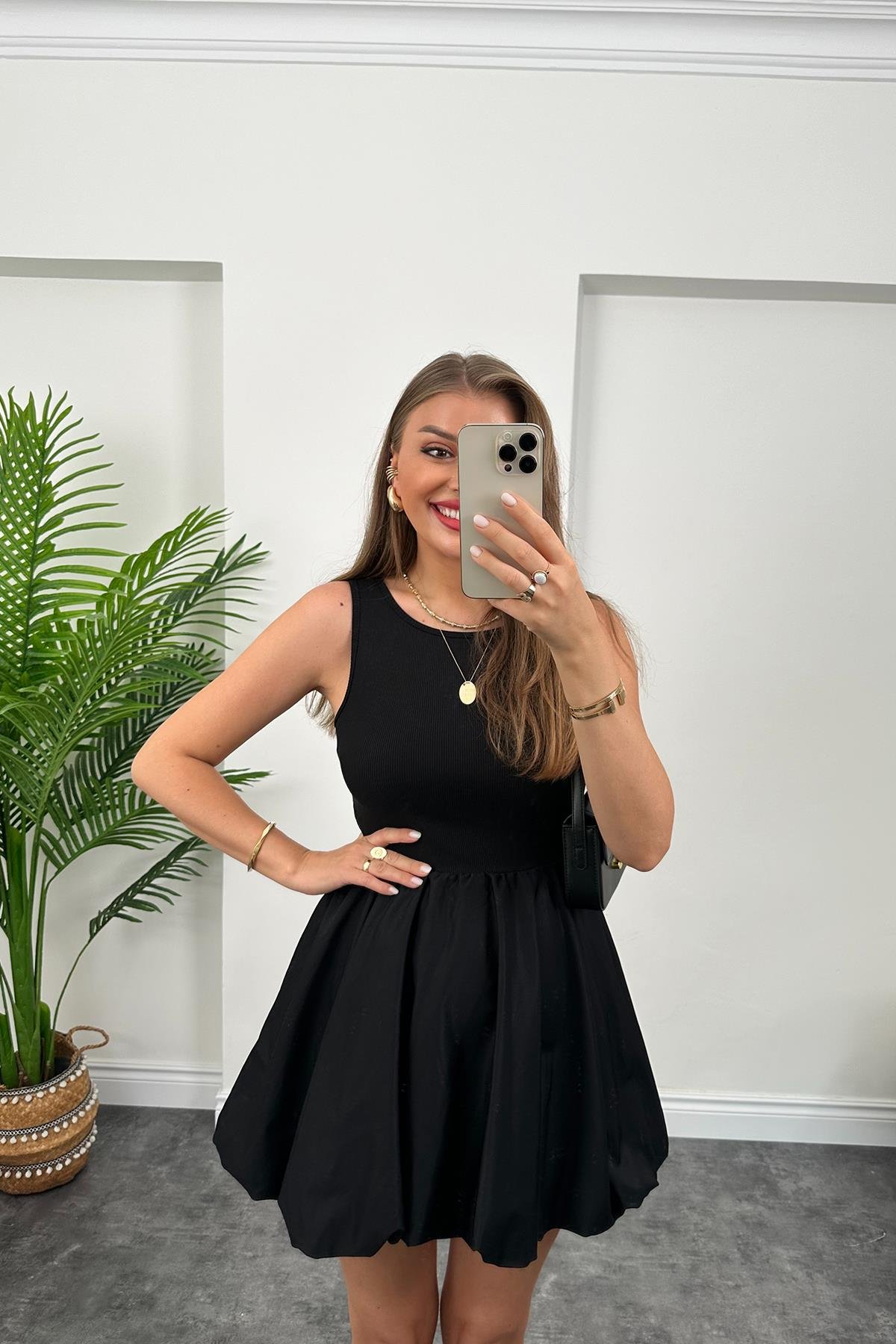 Lüx Kalite Üstü Likralı Balon Elbise