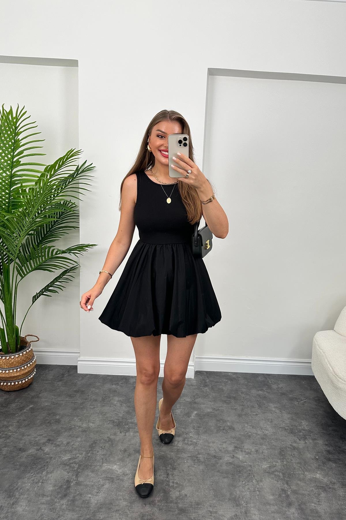 Lüx Kalite Üstü Likralı Balon Elbise