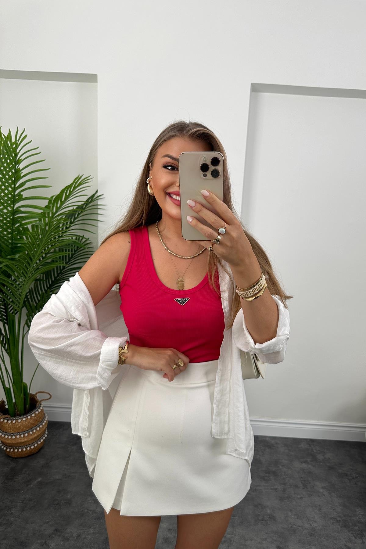 Marka Model Likralı Tam Boy Kaşkorse Atlet Fuşya