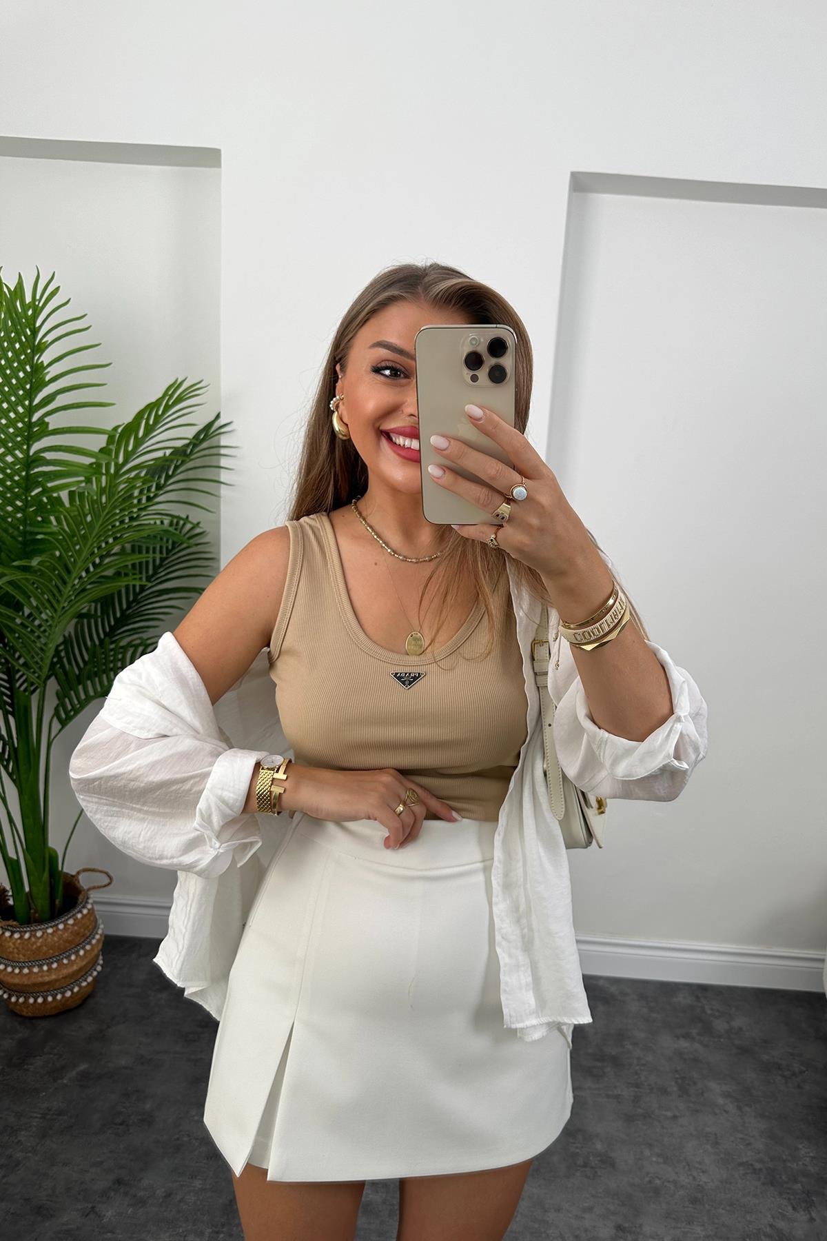 Marka Model Likralı Tam Boy Kaşkorse Atlet Taş