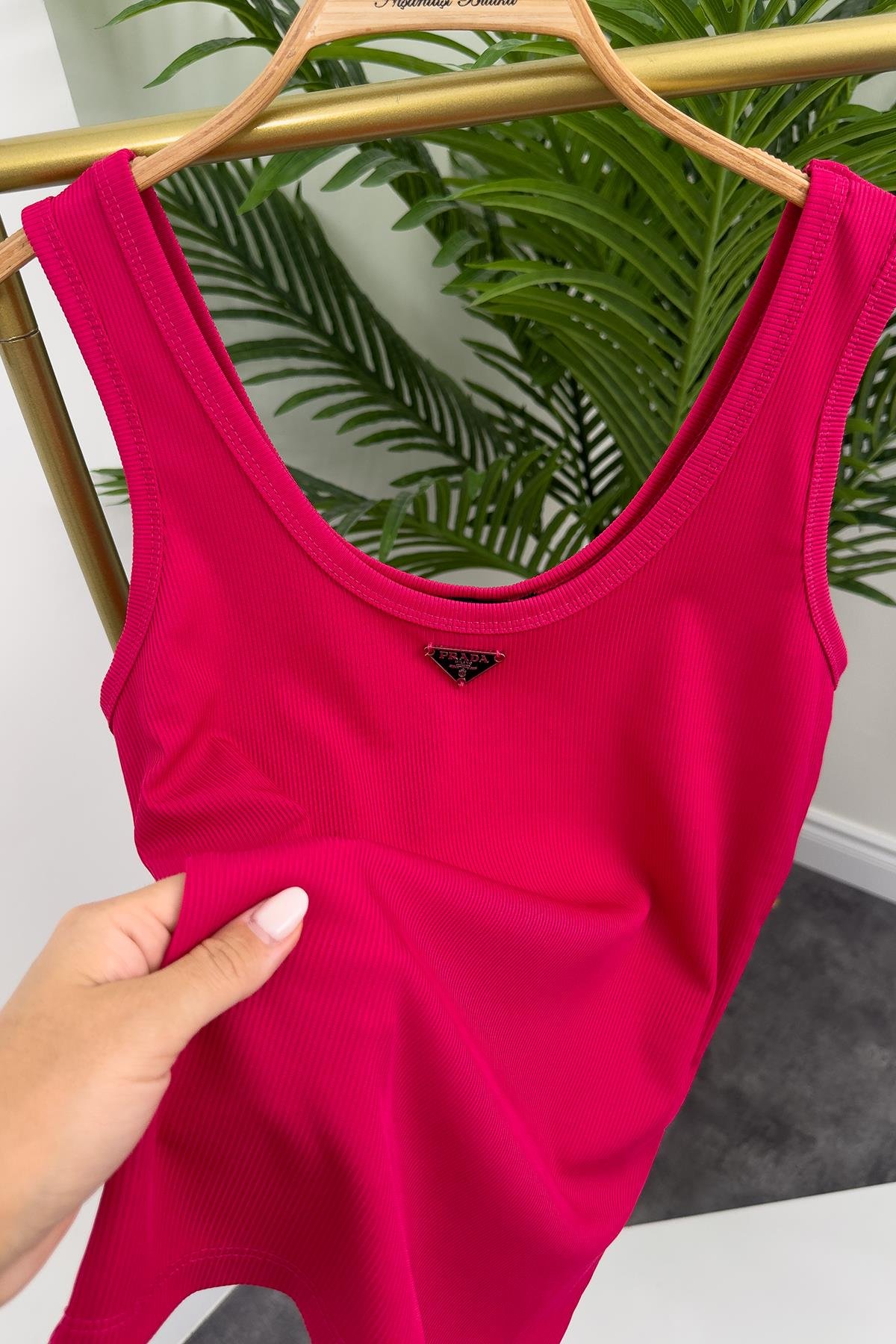 Marka Model Likralı Tam Boy Kaşkorse Atlet Fuşya