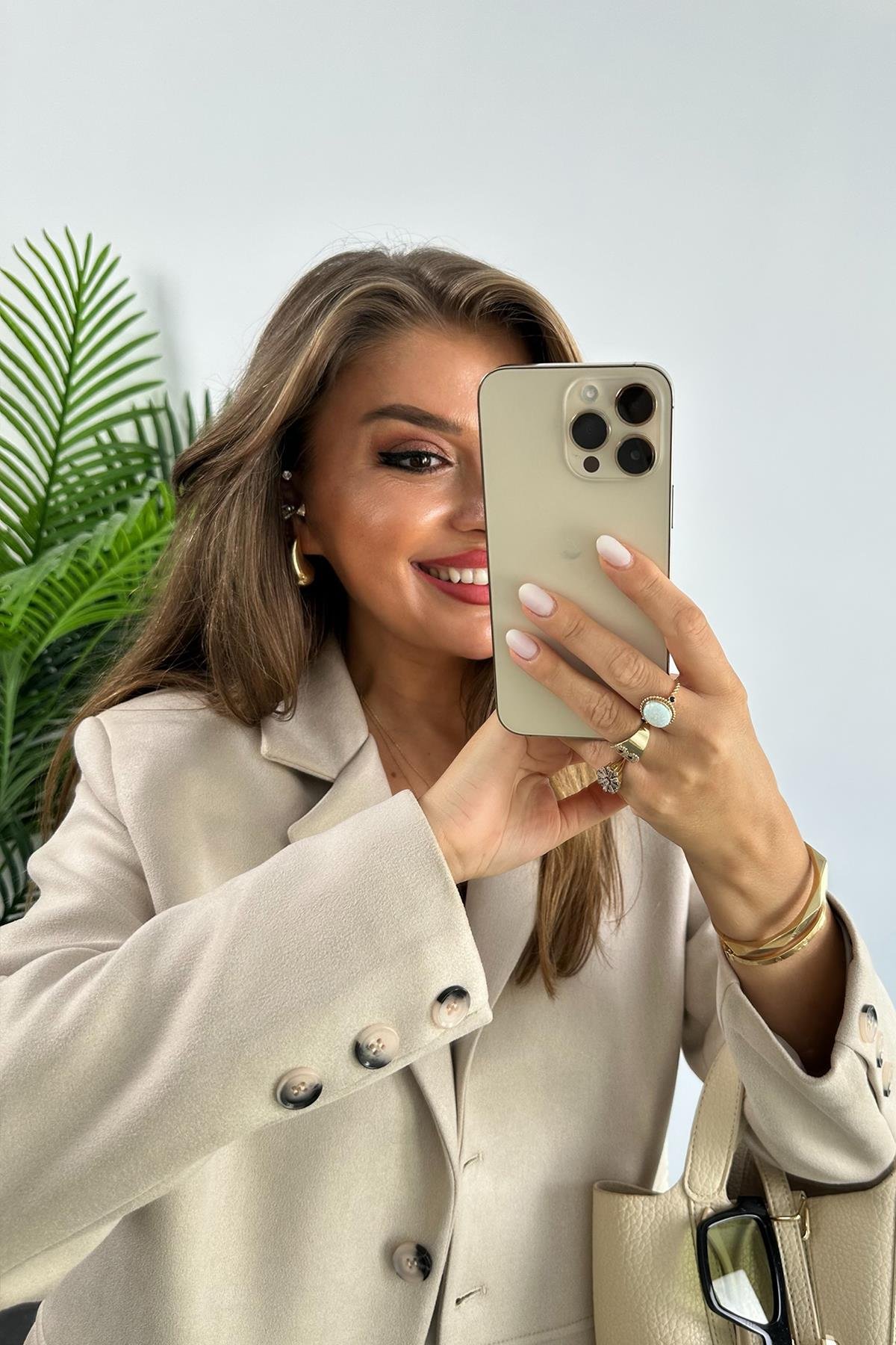 Massi Model 1. Sınıf Kalite Nubuk Blazer Ceket Taş