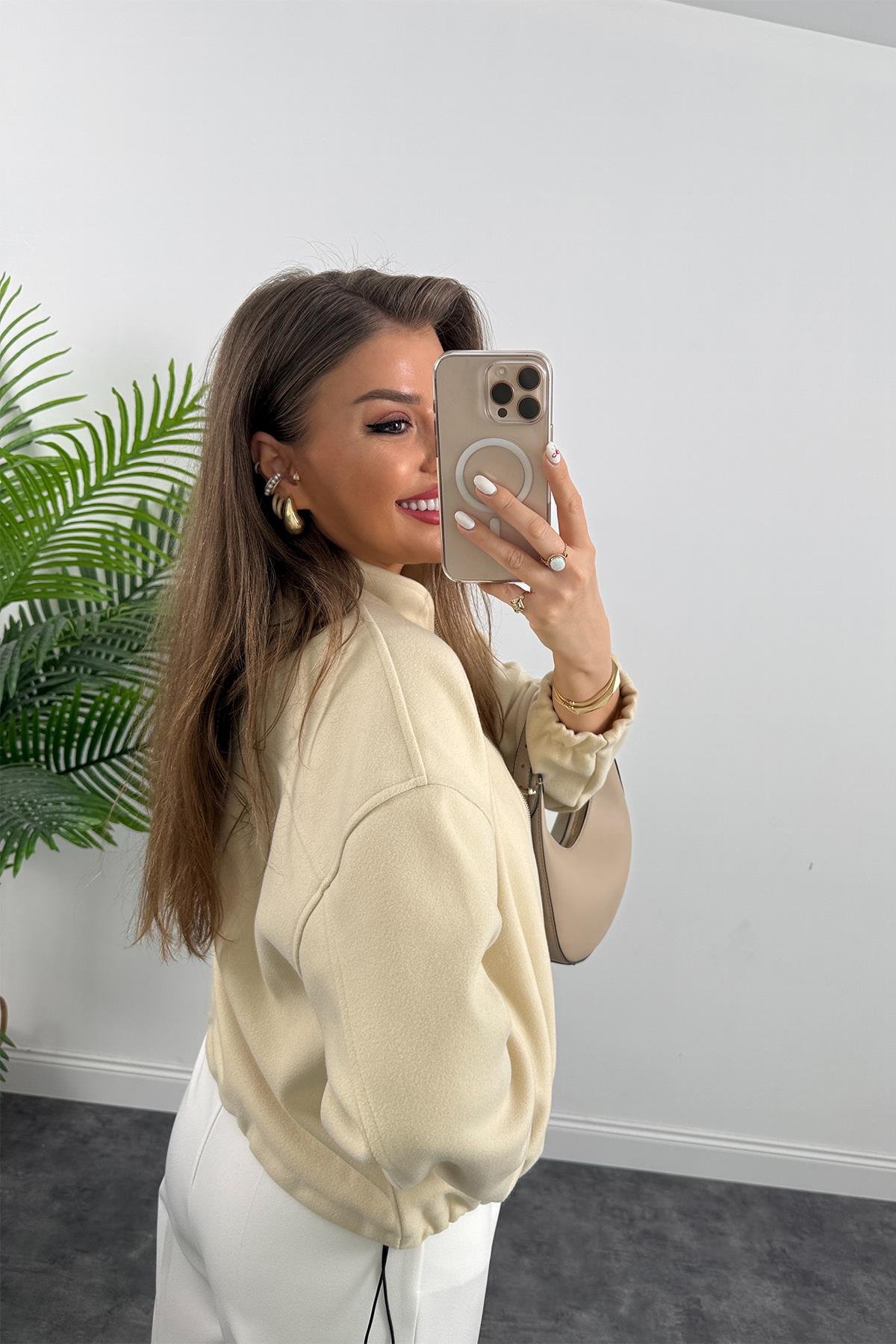 Massi Model 1. Sınıf Kalite Dik Yaka Kaşe Bomber Ceket Taş