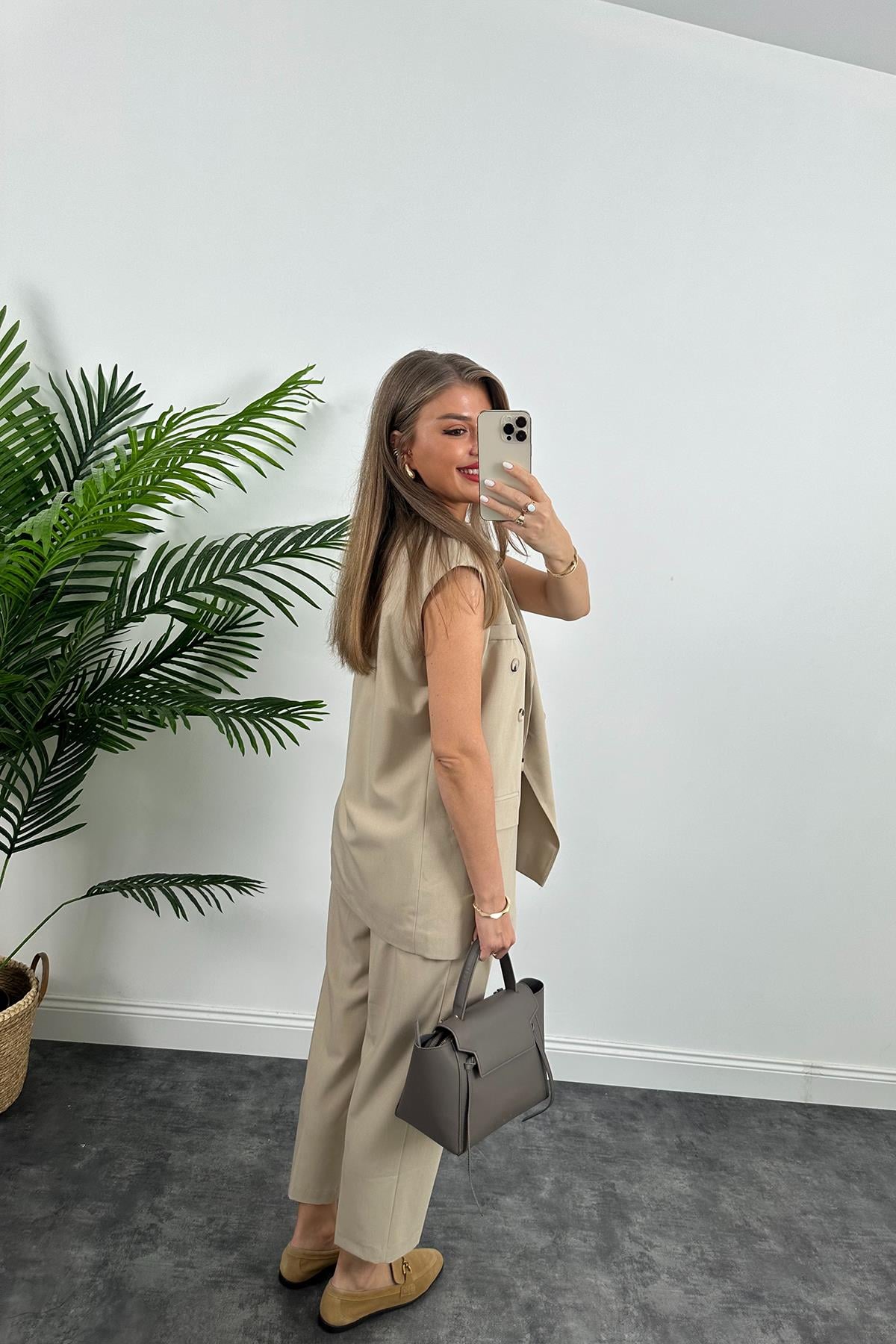 Massimo Model Naturel Kumaş Lüx Takım Elbise