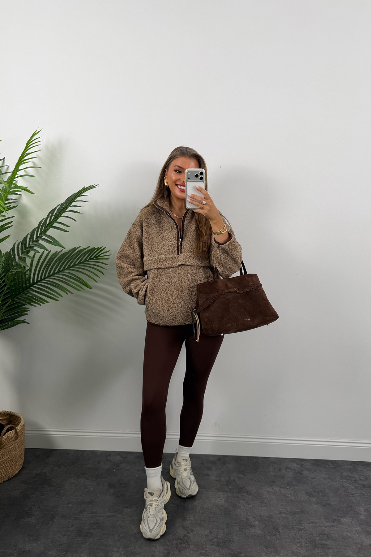 Oysh Model Basic Polar Sweat Kahve