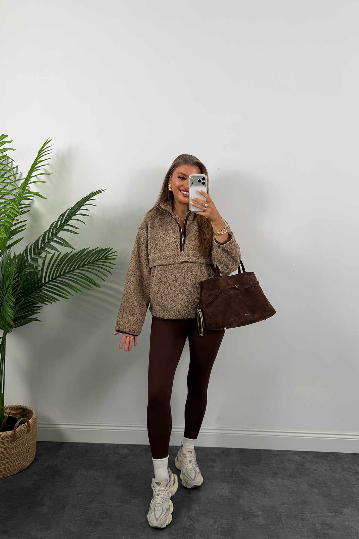 Oysh Model Basic Polar Sweat Kahve