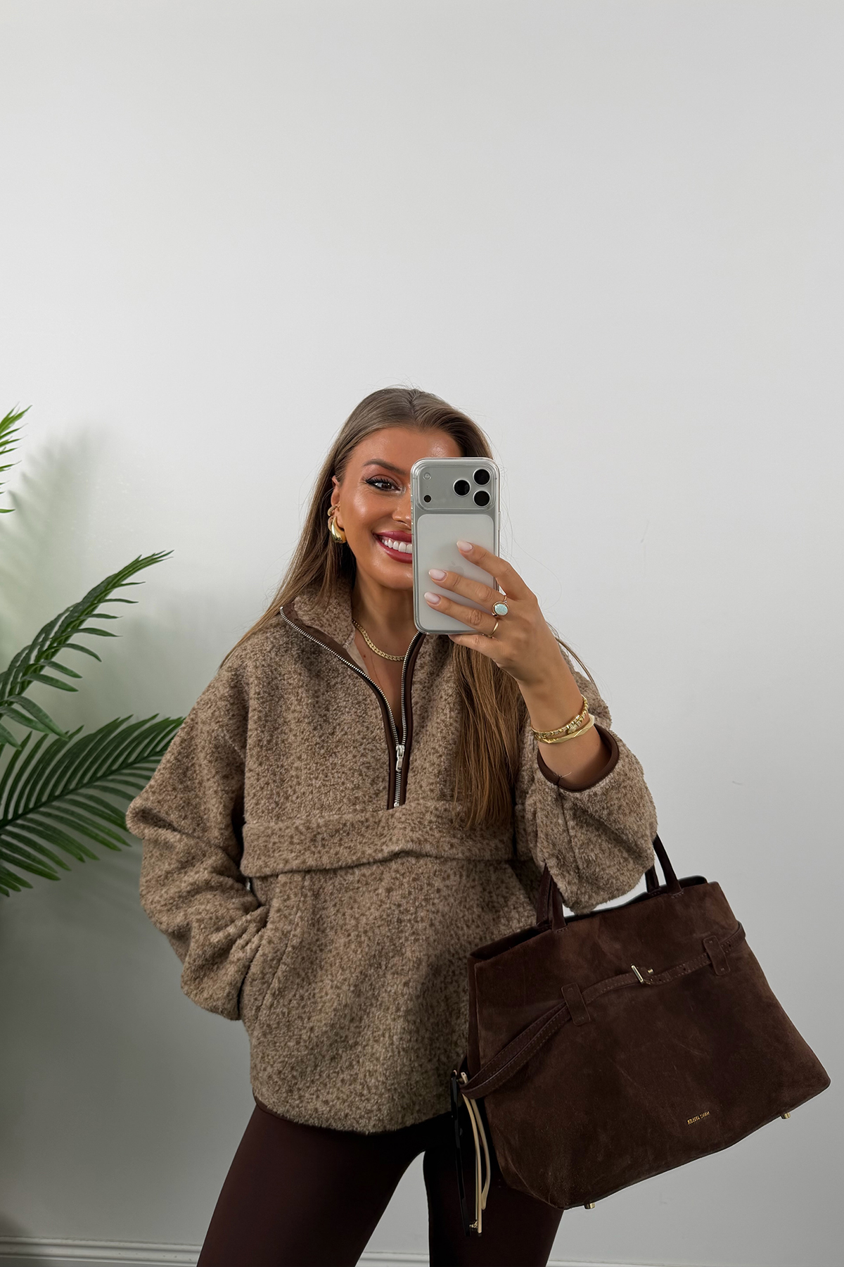 Oysh Model Basic Polar Sweat Kahve