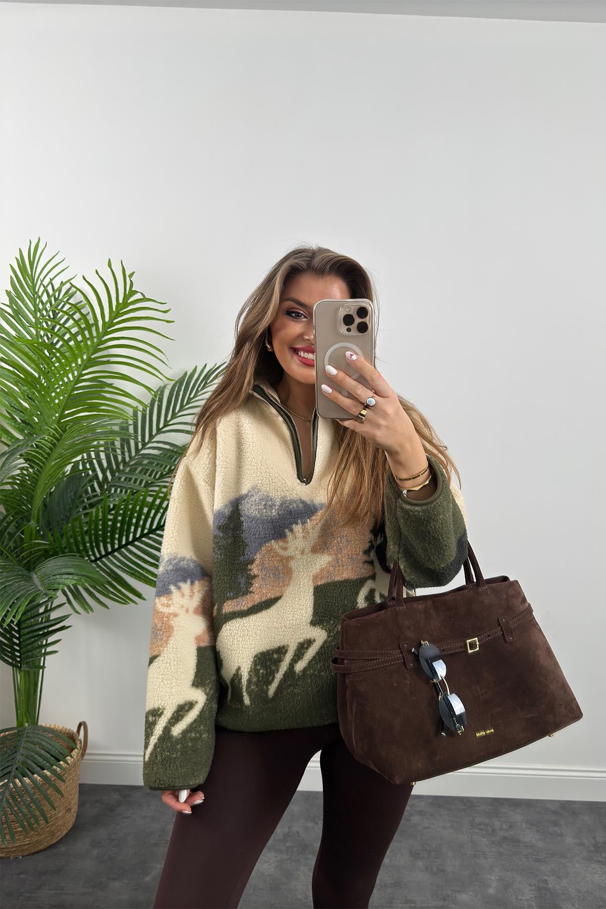 Oysh Model Geyikli Polar Sweat